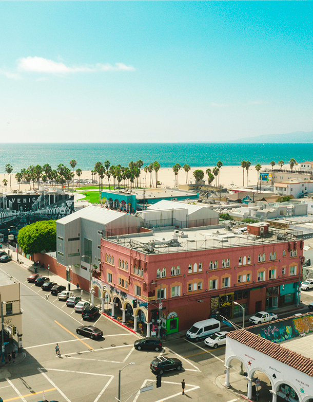 Aerial view of Venice, CA
